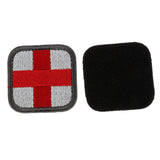Maxbell 50 x 50mm Hook & Loop Medic First Aid Red Cross Patch White