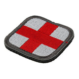 Maxbell 50 x 50mm Hook & Loop Medic First Aid Red Cross Patch White