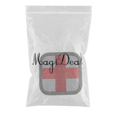 Maxbell 50 x 50mm Hook & Loop Medic First Aid Red Cross Patch White