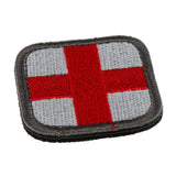 Maxbell 50 x 50mm Hook & Loop Medic First Aid Red Cross Patch White