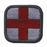 Maxbell 50 x 50mm Hook & Loop Medic First Aid Red Cross Patch White