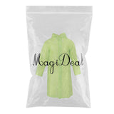 Maxbell Reusable Clear Adult Outdoor Hiking Rain Poncho Raincoat L Fruit Green