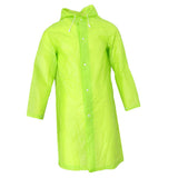 Maxbell Reusable Clear Adult Outdoor Hiking Rain Poncho Raincoat L Fruit Green