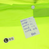 Maxbell Reusable Clear Adult Outdoor Hiking Rain Poncho Raincoat L Fruit Green