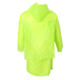 Maxbell Reusable Clear Adult Outdoor Hiking Rain Poncho Raincoat L Fruit Green