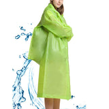 Maxbell Reusable Clear Adult Outdoor Hiking Rain Poncho Raincoat XL Fruit Green