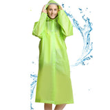 Maxbell Reusable Clear Adult Outdoor Hiking Rain Poncho Raincoat XL Fruit Green