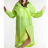 Maxbell Reusable Clear Adult Outdoor Hiking Rain Poncho Raincoat XL Fruit Green