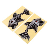 Maxbell 2 Pieces Skeleton Fish Decals Stickers Boat Canoe Kayak Fishing Graphics S