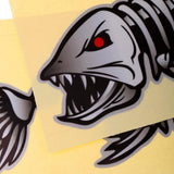 Maxbell 2 Pieces Skeleton Fish Decals Stickers Boat Canoe Kayak Fishing Graphics S