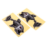 Maxbell 2 Pieces Skeleton Fish Decals Stickers Boat Canoe Kayak Fishing Graphics S