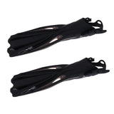 Maxbell Adult Long Snorkeling Swim Fins Flippers with Adjustable Heel L XL Black