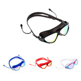 Maxbell Adult Swimming Goggles Glasses Anti Fog UV Protection with Case Pink Blue