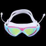 Maxbell Adult Swimming Goggles Glasses Anti Fog UV Protection with Case Pink Blue