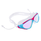 Maxbell Adult Swimming Goggles Glasses Anti Fog UV Protection with Case Pink Blue