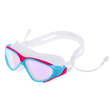 Maxbell Adult Swimming Goggles Glasses Anti Fog UV Protection with Case Pink Blue