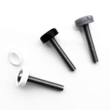Maxbell 100 Pieces Small Hinged Screw Cover Cap for Car Home Furniture Decor White