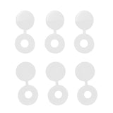 Maxbell 100 Pieces Small Hinged Screw Cover Cap for Car Home Furniture Decor White