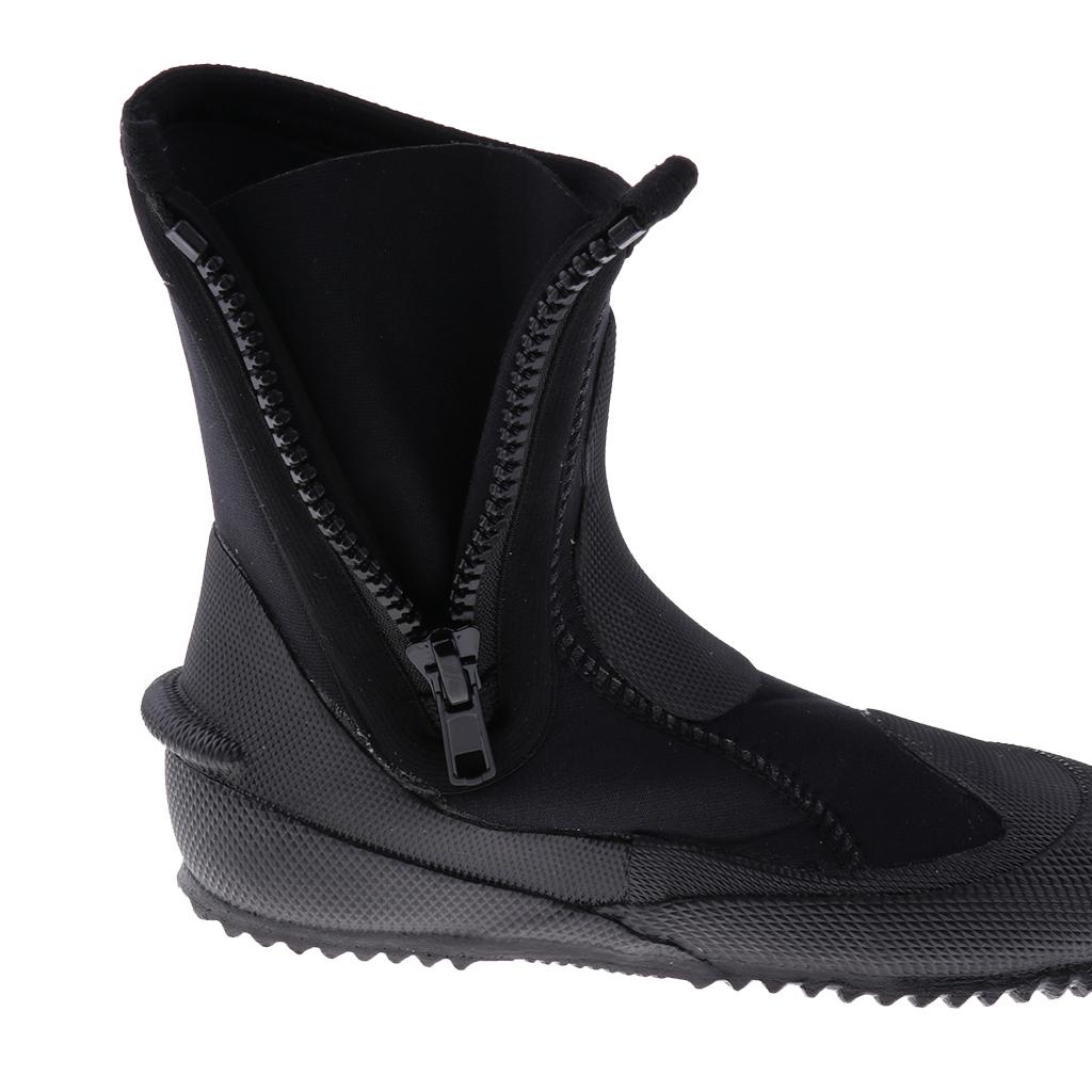 Maxbell Wetsuits Neoprene 5mm Hi Cut Zipper Boot Snorkeling Diving Boots 2XL (45-46)