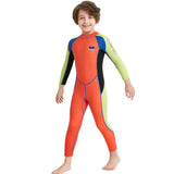 Maxbell 2.5mm Neoprene Kids Full Body Long Sleeve Diving Swimming Suit M Orange