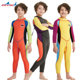 Maxbell 2.5mm Neoprene Kids Full Body Long Sleeve Diving Swimming Suit L Army green