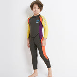 Maxbell 2.5mm Neoprene Kids Full Body Long Sleeve Diving Swimming Suit L Army green