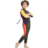 Maxbell 2.5mm Neoprene Kids Full Body Long Sleeve Diving Swimming Suit L Army green