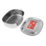 Maxbell Stainless Steel Student Oval Bento Lunch Box Dinner Food Container X-Large