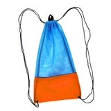 Maxbell Mesh Drawstring Bag for Scuba Diving Snorkel Fins Goggles Mask L Orange