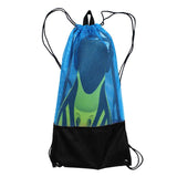 Maxbell Mesh Drawstring Bag for Scuba Diving Snorkel Fins Goggles Mask M Black