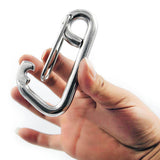 Maxbell 304 Stainless Steel Spring Hook Carabiner Clip Keychain M6 60mm