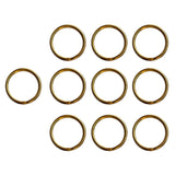 Maxbell 10 Pieces Brass Round Split Key Chain Rings Key Holder Loop DIY Craft 32mm