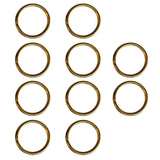 Maxbell 10 Pieces Brass Round Split Key Chain Rings Key Holder Loop DIY Craft 20mm