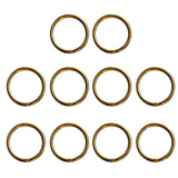 Maxbell 10 Pieces Brass Round Split Key Chain Rings Key Holder Loop DIY Craft 20mm