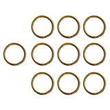 Maxbell 10 Pieces Brass Round Split Key Chain Rings Key Holder Loop DIY Craft 15mm