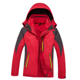 Maxbell Men's 2 in 1 Sport Ski Winter Jacket with Fleece Liner Jacket XXXL Red