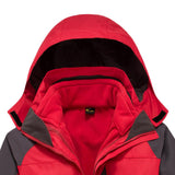 Maxbell Men's 2 in 1 Sport Ski Winter Jacket with Fleece Liner Jacket XXXL Red