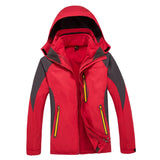 Maxbell Men's 2 in 1 Sport Ski Winter Jacket with Fleece Liner Jacket XXXL Red