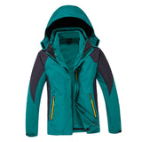 Maxbell Men's 2 in 1 Sport Ski Winter Jacket with Fleece Liner Jacket XXL Lake Blue