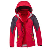 Maxbell Women 2 in 1 Sport Ski Winter Jacket with Fleece Liner Jacket XL Red