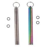 Maxbell Waterproof Titanium Alloy Pocket Toothpick Ear Pick Holder Camping Silver