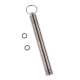 Maxbell Waterproof Titanium Alloy Pocket Toothpick Ear Pick Holder Camping Silver