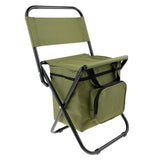 Maxbell Cooler Bag and Folding Chair All In One  Camping Picnic  Festival Army Green