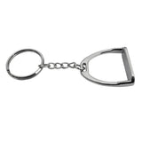 Maxbell Zinc Alloy Stirrup Keychain Key Ring Equestrian Keyfob Bag Decoration Silver