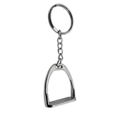 Maxbell Zinc Alloy Stirrup Keychain Key Ring Equestrian Keyfob Bag Decoration Silver