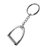 Maxbell Zinc Alloy Stirrup Keychain Key Ring Equestrian Keyfob Bag Decoration Silver
