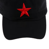 Maxbell Cotton Red Star Hat Men Women Outdoor Cap Camping Hiking Travel Black