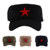 Maxbell Cotton Red Star Hat Men Women Outdoor Cap Camping Hiking Travel Black