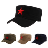 Maxbell Cotton Red Star Hat Men Women Outdoor Cap Camping Hiking Travel Black