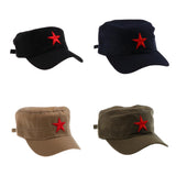 Maxbell Cotton Red Star Hat Men Women Outdoor Cap Camping Hiking Travel Black